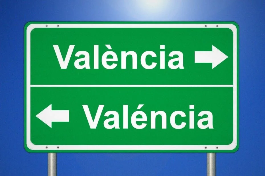 Senyal Valéncia verda, dos accents