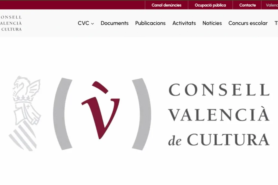 Web del Consell Valencià de Cultura